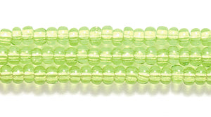 10SB281-PR: CZ Seed Bead Trans LT Pale Green 10/0-1HK