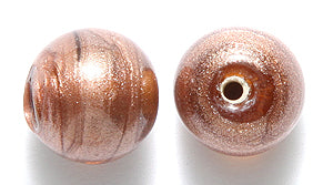 10IN254-G: Round Topaz W/Golddust 10mm 50GM