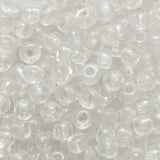 7EP212-3: Vintage French Seed Bead Greyish Crystal 7/0 - 250 Grams