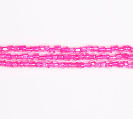 9SC795-L: CZ Seed Bead 3-cut Color Lined Luster Fuchsia 9/0 10HK