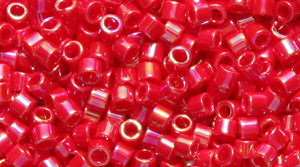 10SD544R: DBM0162 Delica Opaque Red AB 10/0 - 9GM