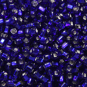 9EP478R: Vin FRNCH SIL-Line Cobalt Blue SQ-HOLE 9/0 50GM