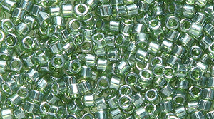 Miyuki Delica 11/0 Transparent Olive Luster Seed Beads 9g