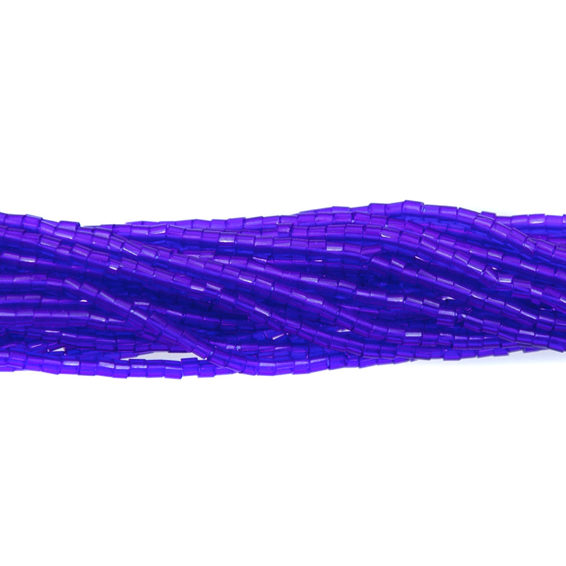 21MT278: CZ Seed Bead Maco Tubes Tr Cobalt 16/0