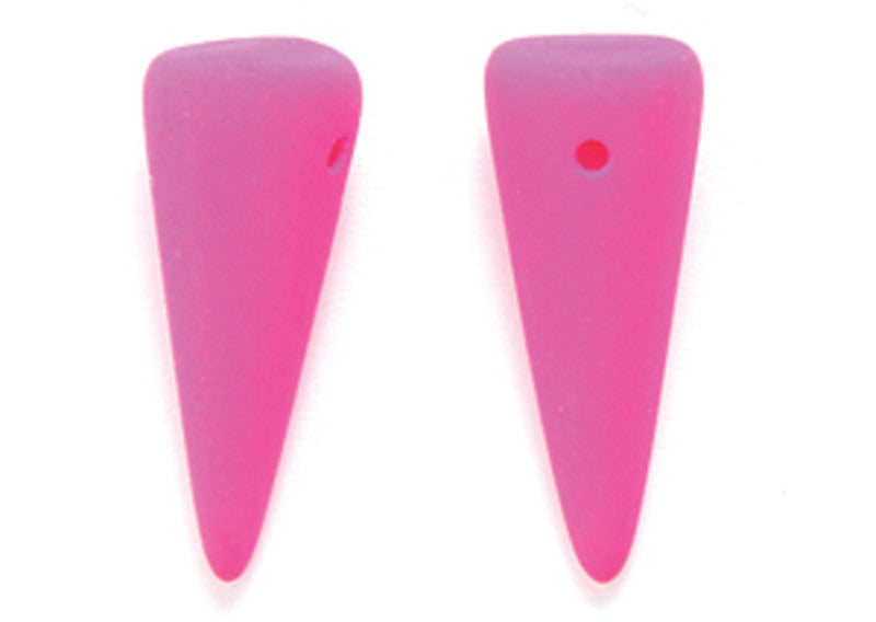 7DP694-NMR: CZ Spike Neon Pink Matte 7x17mm-6PC