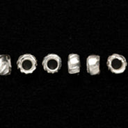 2FI160-STR: Crimp Bead Fluted Bright SIL 2mm-100PC