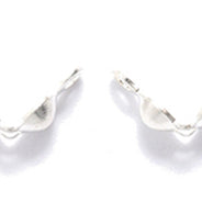 FI132-SPLR: Bead Tip Double Cup Bright SIL 4mm 24PPK