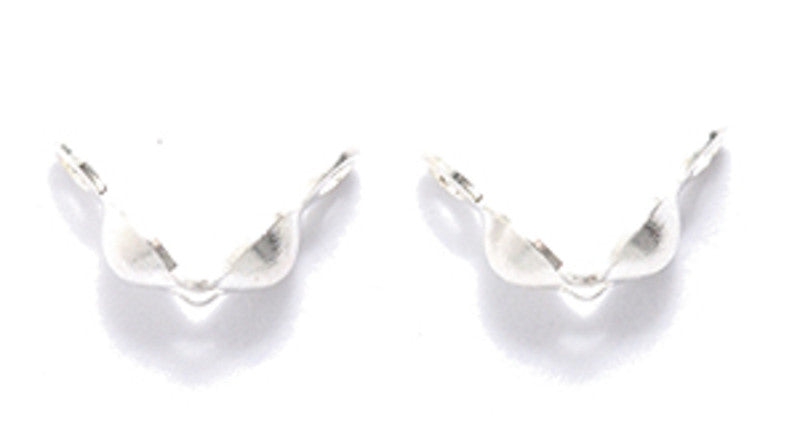 FI132-SPLR: Bead Tip Double Cup Bright SIL 4mm 24PPK