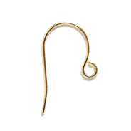 FI44-G: Ear Wire Shepherds Hook Gold 21GA - 6PR