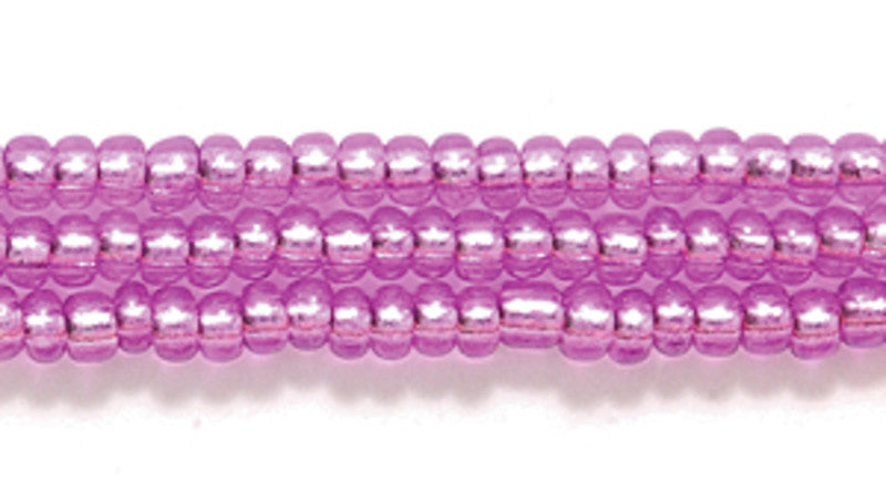 10SB498-YRR: CZ Seed Bead SIL-Line Dyed Amethyst Round Hole 10/0-1HK