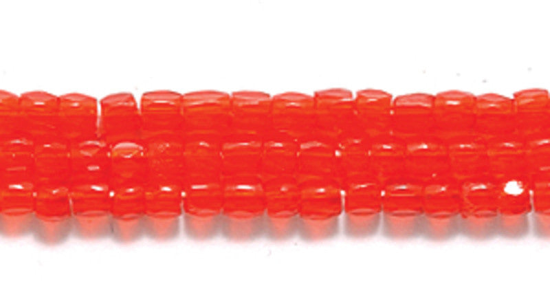 9SC238: CZ Seed Bead 3-cut TR DK Orange 9/0 10HK