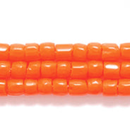 9SC134: CZ Seed Bead 3-cut Opaque Dark Orange 9/0 5HK