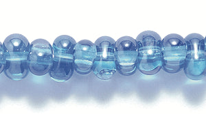 91SB374-T: CZ Seed Bead Farfalle Luster TR Sapphire 3x7mm 22STR