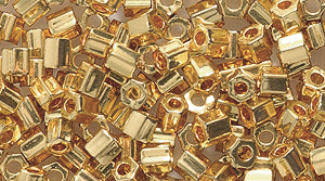 8SD854-HC: Miyuki Hex 24KT Gold PLT 8/0 8c-191 50GM