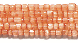 9SC937: CZ Seed Bead 3-cut Satin Solgel Orange 9/0 10HK