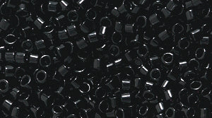 14SD109R: DB010 Delica Opaque Black 11/0 - 9GM – Shipwreck Beads