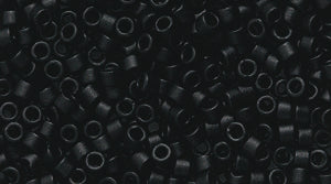 Miyuki 11/0 Opaque Black Matte Delica Seed Beads 9g – Shipwreck Beads
