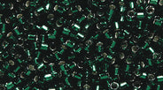 14SD487R: DB148 Delica Silverline Emerald Green 11/0 - 9GM