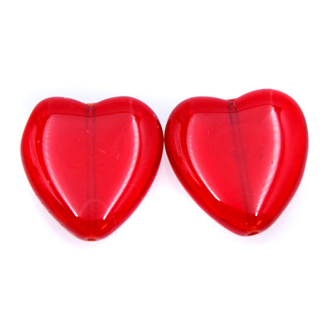 22HT244: CZ Heart Ruby 22mm 6PC