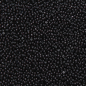 22SV109R: Vintage Venetian Seed Bead OP BLACK 22/0 25GM