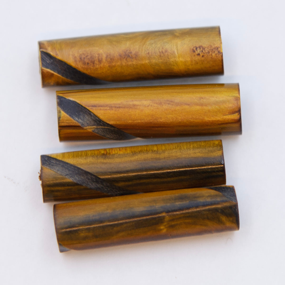 24HR153-TC: Horn Tube Burnt With Carving 1 Inch 50 Pieces