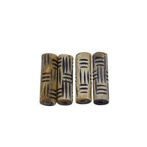 24HR155-C2: Horn Tube With Face Carving 1 Inch