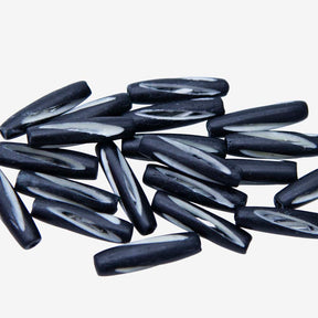 24IP109-S: Black Bone Pipe 1IN Carved Swirl 20PC