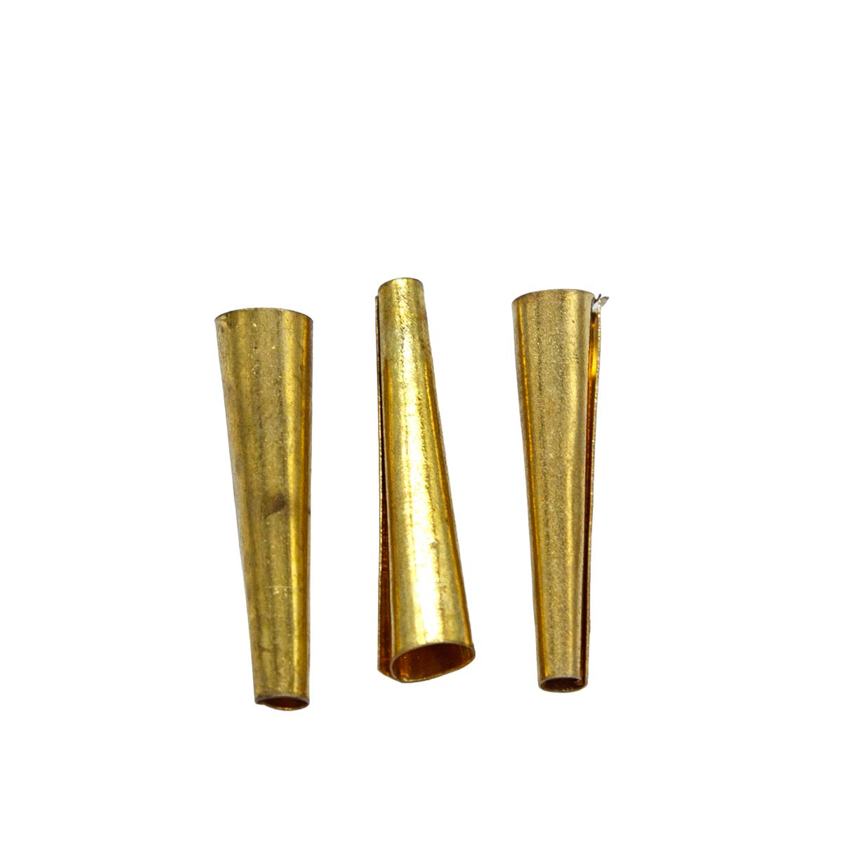 24ME854: Metal Jingle Cone Brass 1 Inch