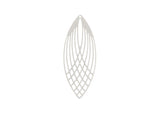 DZ1406-47: Beadwork Findings Silver Pendant Elipse 22x56mm 4PPK