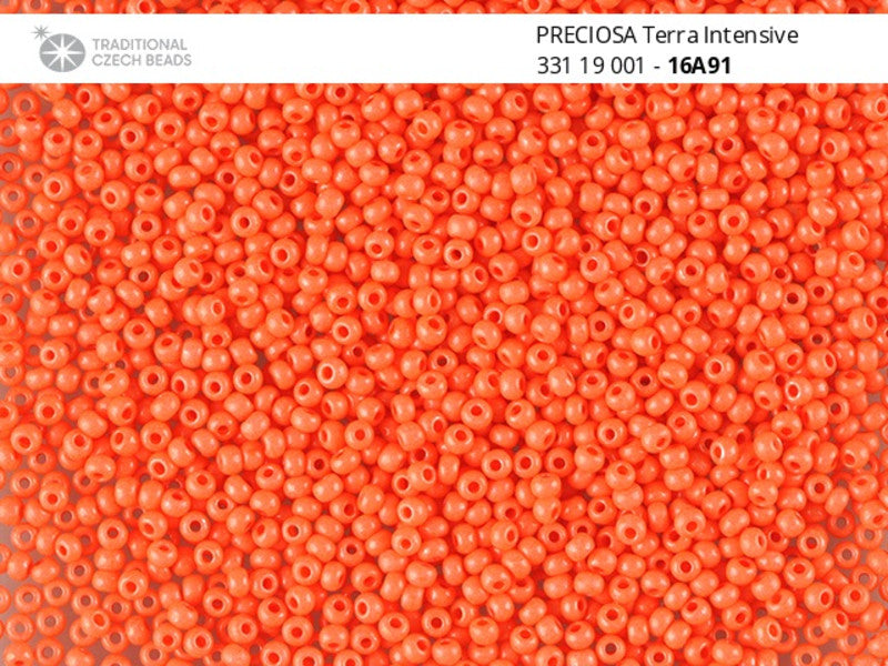 6SB133-IT: CZ Seed Bead Intensive Orange #16A91 6/0 36STR