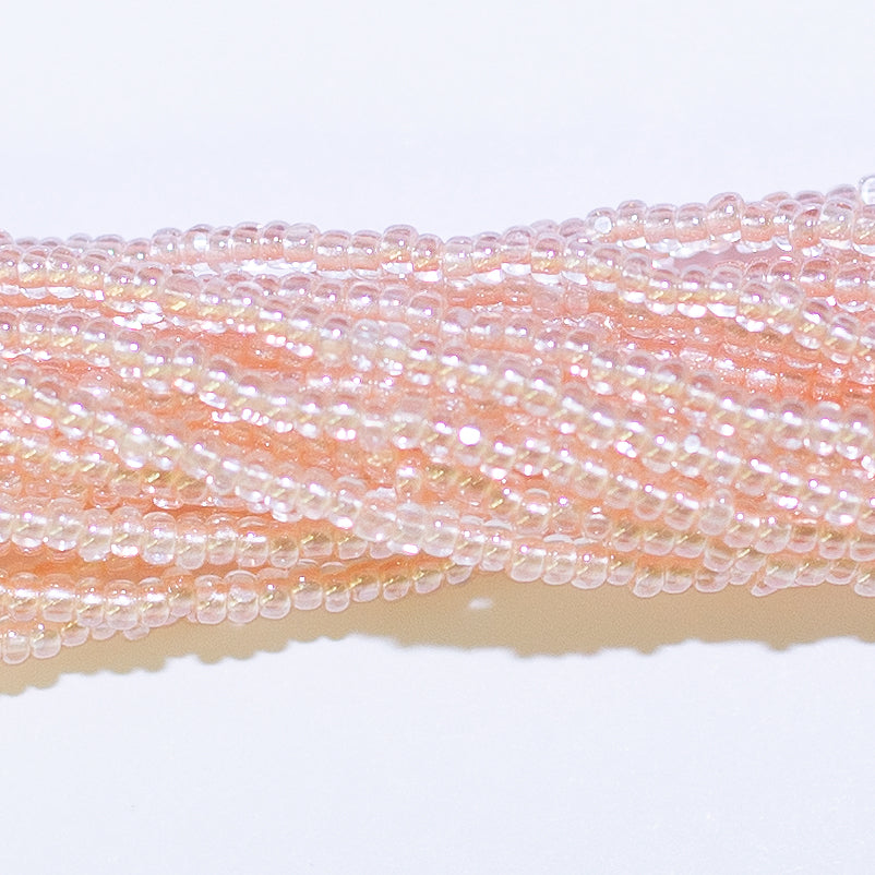 11SB654-PC: CZ Seed Bead True Cut LT Pearl Eggshell Lined 11/0 - 6HK