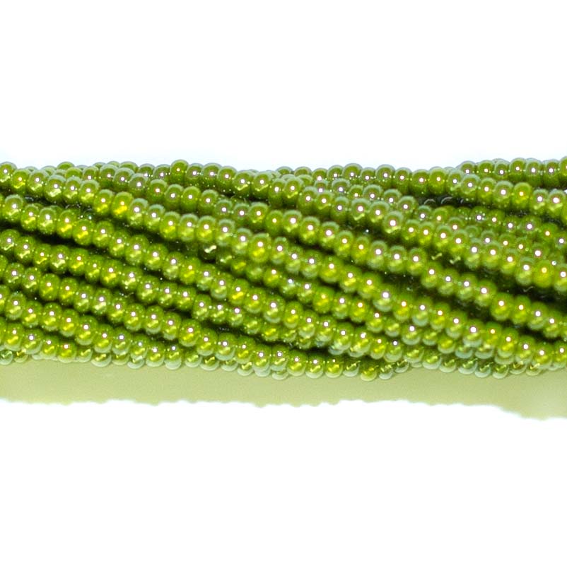 11SB383-OVR: CZ Seed Bead Op Sfinx Olive Green 11/0-1HK