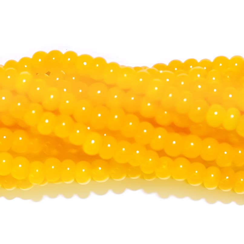 6SB922R: CZ Seed Bead Dyed Alabaster #17886 Bright Yellow 6/0-6STR