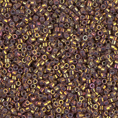 14SD557-MER: DB1010 Delica Seed Bead Metallic Earth Batik Iris - 9GM