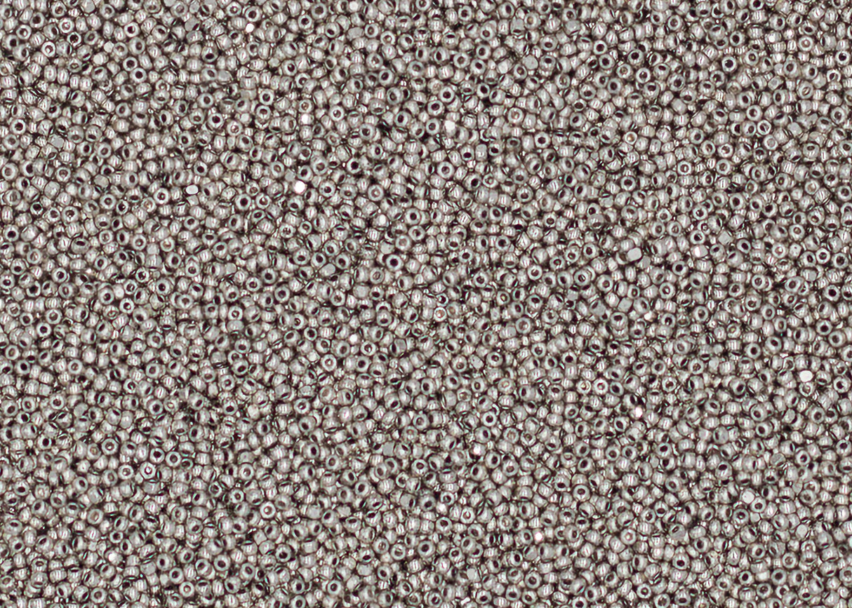 13SB815-CLR: CZ Seed Bead Charlotte Nickel Silver 13/0 10GM
