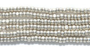 13SB813-WCR: CZ Seed Bead Charlotte Terra Metallic Silver 13/0 1HK