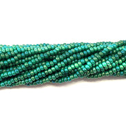 11SB586R: CZ Seed Bead Dark Green AB 11/0-1HK