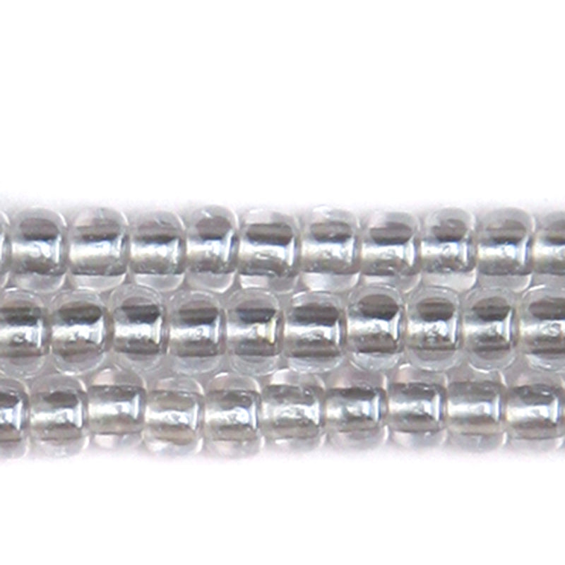 10SB614-LPR: CZ Seed Bead Pastel Pearl Lined Silver 10/0-1HK