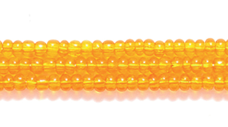 11SB232R: CZ Seed Bead Trans LT Orange 11/0-1HK