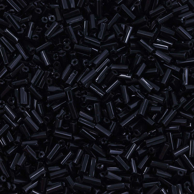 2BB109-L: Czech Hexagon Bugle Black #2 - 50GM