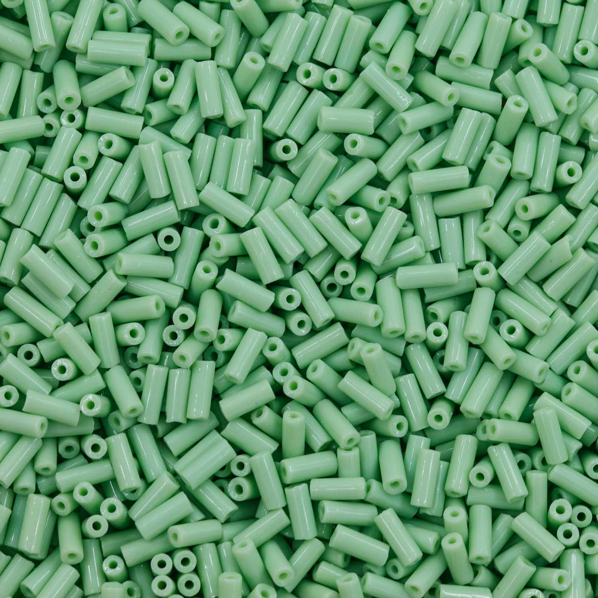 2BB181-L: Czech Bugle Opaque Lime Green #2 - 50GM