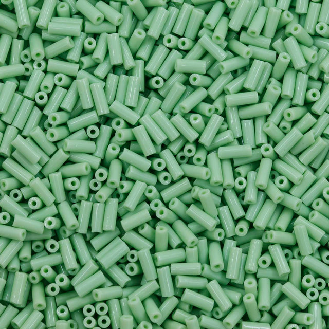 2BB181-L: Czech Bugle Opaque Lime Green #2 - 50GM