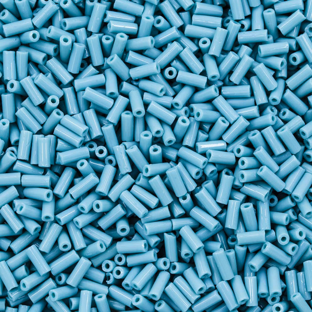 2BB185-L: Czech Bugle Opaque Turquoise Green #2 - 50GM