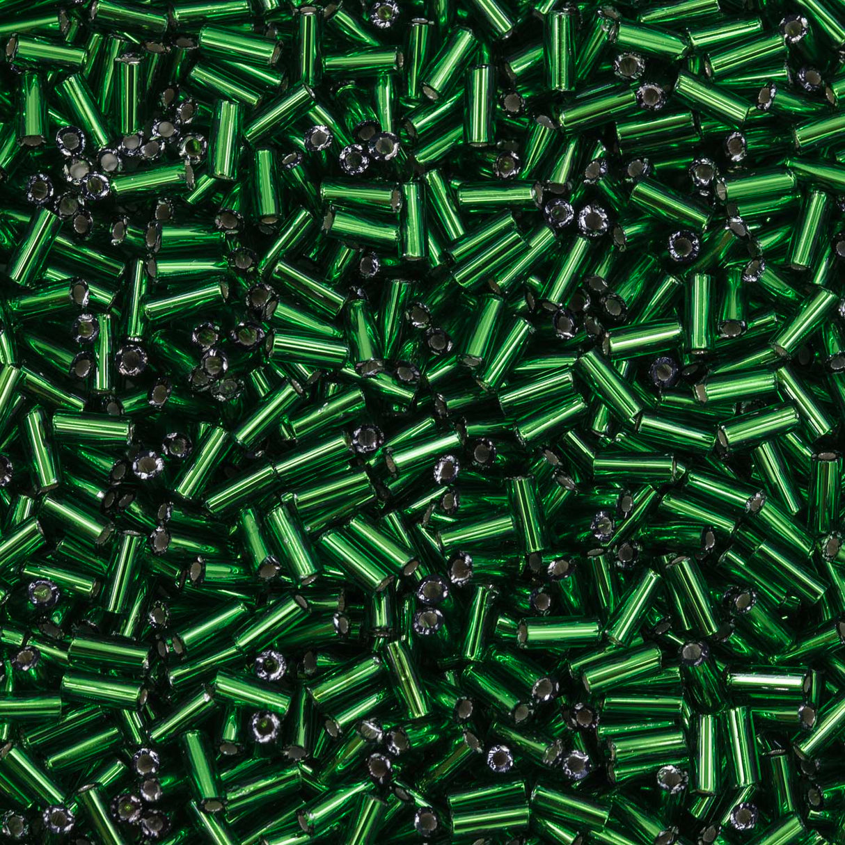 2BB483-RHL: Czech Bugle Silverlined Olive Green #2 - 50GM