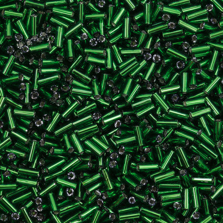 2BB483-RHL: Czech Bugle Silverlined Olive Green #2 - 50GM