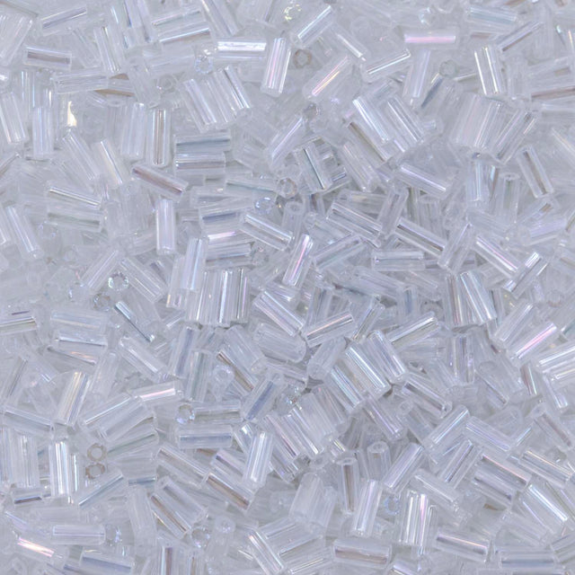 2BB512-THL: Czech Hexagon Bugle Crystal High Luster AB #2 - 50GM