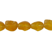 2CG254-M: 12mm Matte Topaz Skull Beads 15.5"