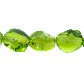 2CG284: 12mm Green Skull Beads 15.5"