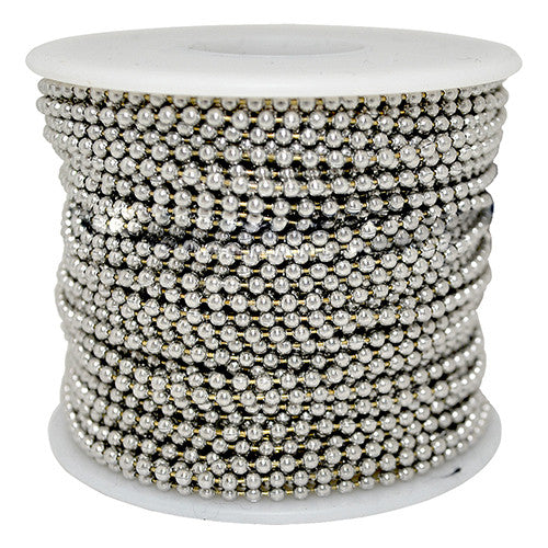 2CX815: Ball Chain #3 Nickel Plate Steel 2.4mm 100' Spool