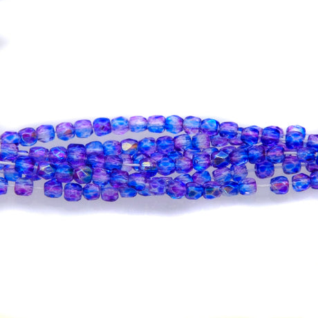 2FC5597: Cz Faceted Round Sapphire/Purple AB 2mm 600 Pieces